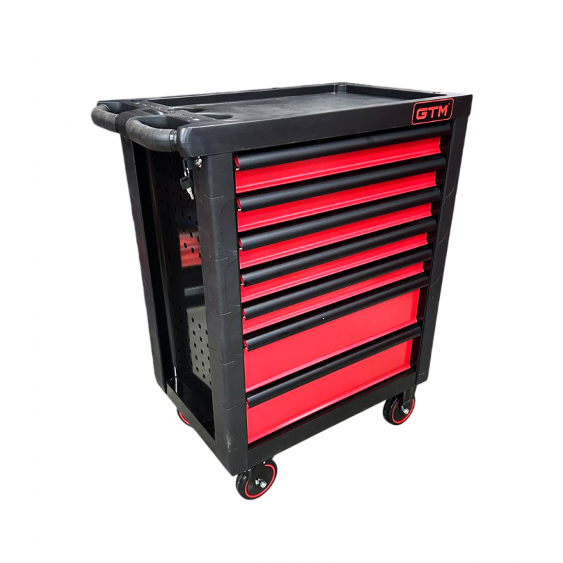Візок інструментальний GTM (тумба) на колесах 7 відділень, центр. замок, лоток