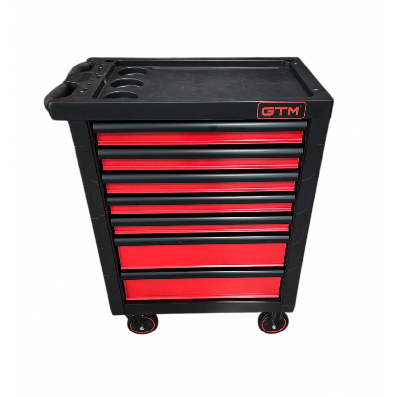 Візок інструментальний GTM (тумба) на колесах 7 відділень, центр. замок, лоток