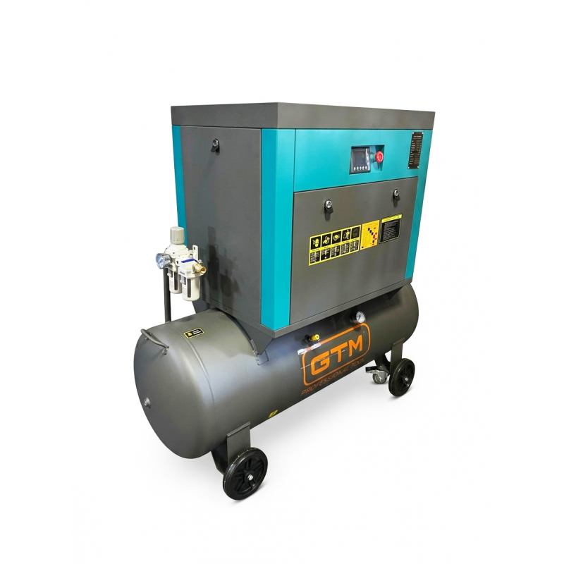 Компресор гвинтовий GTM рес-200л 680л/хв 5,5кВт 8бар 380В/інвертор/кожух