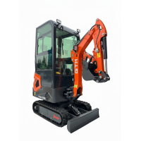 Мініекскаватор гусеничний GTM 1200кг/1,76м гл.копання/дизель 10,2к.с/кабіна