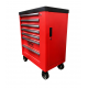 Візок інструментальний (тумба) на колесах GTM 7 відділень + бокове відділення