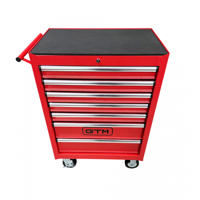 Візок інструментальний (тумба) на колесах GTM 7 відділень, центр. замок