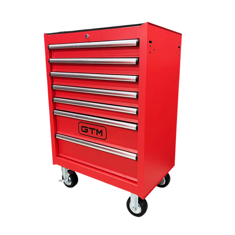 Візок інструментальний (тумба) на колесах GTM 7 відділень, центр. замок