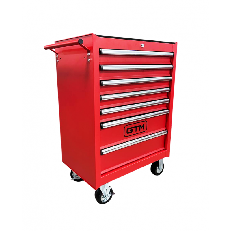 Візок інструментальний (тумба) на колесах GTM 7 відділень, центр. замок