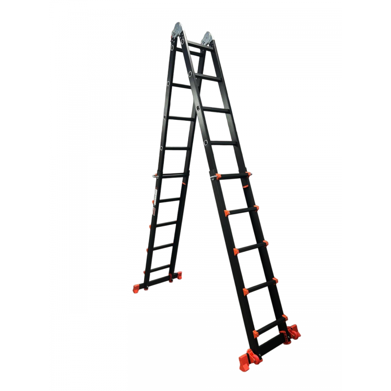 Лестница-телескоп GTM раскладной анодированный алюминий 1.4-5.15м