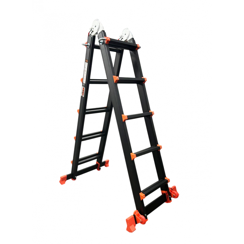 Лестница-телескоп GTM раскладной анодированный алюминий 1.4-5.15м