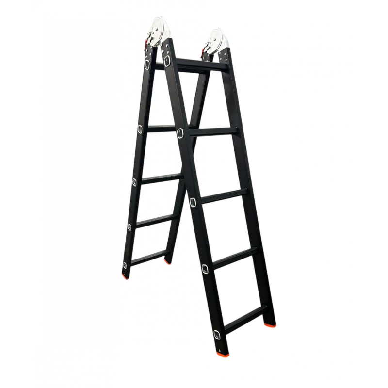 Лестница-телескоп GTM раскладной анодированный алюминий 1.4-5.15м