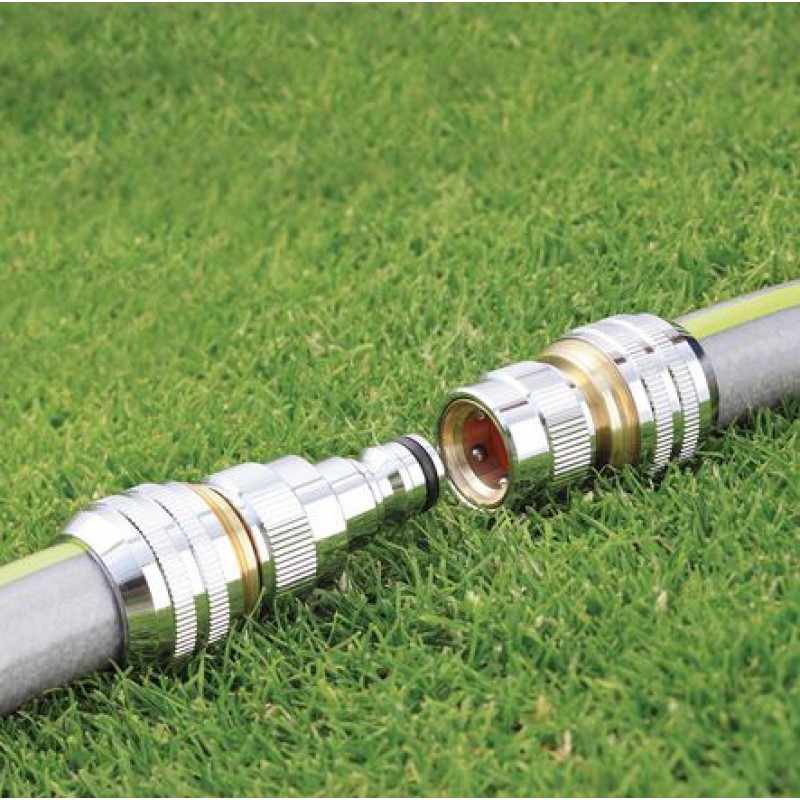 Коннектор 3/4" для поливочного шланга AquaStop, металл.