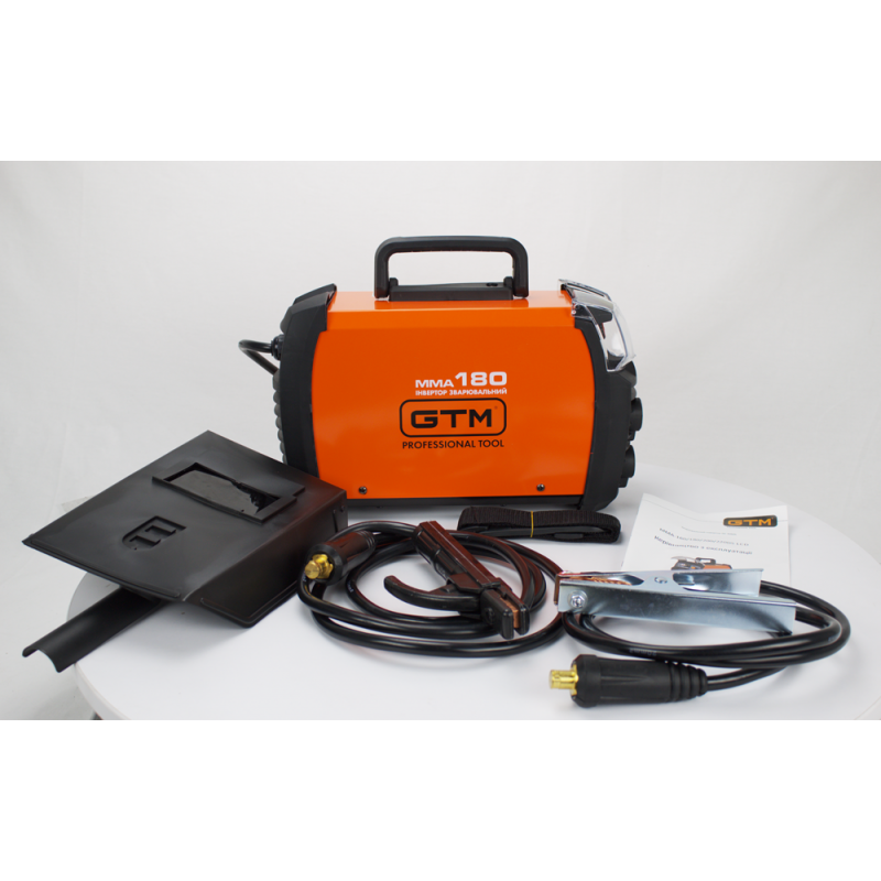 Инвертор сваривал. GTM MMA-180DS LCD, 180А, 1,6-4,0мм, 220В дисплей