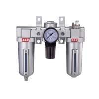 Блок подготовки воздуха 1/2" 40мкм, с регулятором давления, Mighty Seven настенный крепеж.