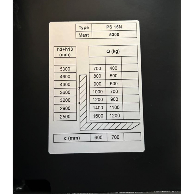Штабелер электрический самоходный GTM 1,6т/5,3м 24В/240Ah с площадей. оператора