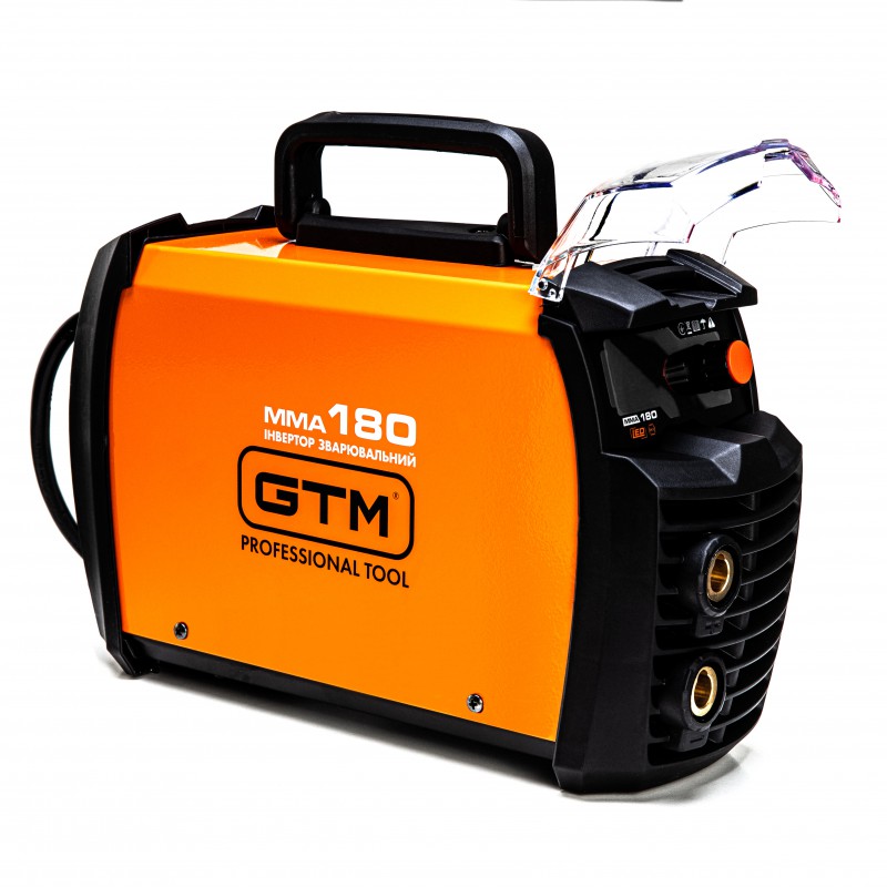 Инвертор сваривал. GTM MMA-180DS LED, 180А, 1,6-4,0мм, 220В дисплей