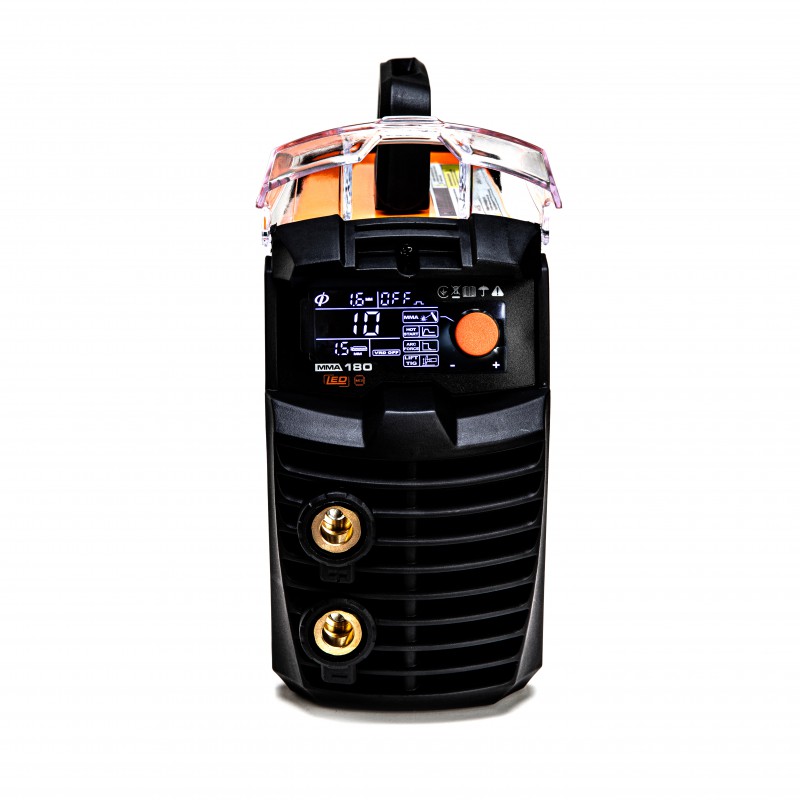 Инвертор сваривал. GTM MMA-180DS LED, 180А, 1,6-4,0мм, 220В дисплей