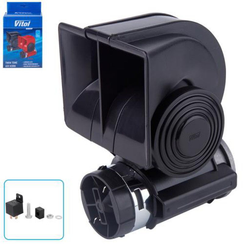 Сигнал пневматический CA-1410/VITOL/12V/черный.
