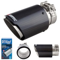 Насадка на глушник НГ-1142B glossy, внутр.d 64мм/довж. 165мм/зовн.d 89мм