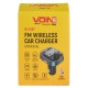 Модулятор FM, VOIN W-3387, 12-24V 1 USB QC3.0, PD 18W, BT5.0, Hands free, вольтметр