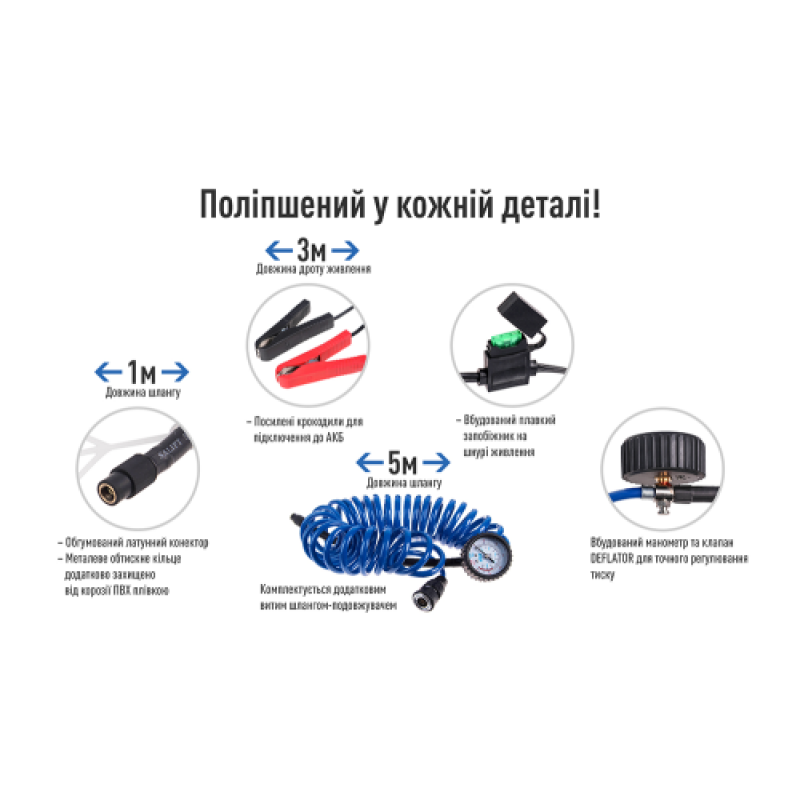 Компрессор "ViTOL" K-72 150psi/25Amp/90л/2 цилиндра/шланг 5,0м с дефлятором/клеммы Компрессор "ViTOL" K-72 150psi/25Amp/90л/2 цилиндра/шланг 5,0м с дефлятором/клеммы