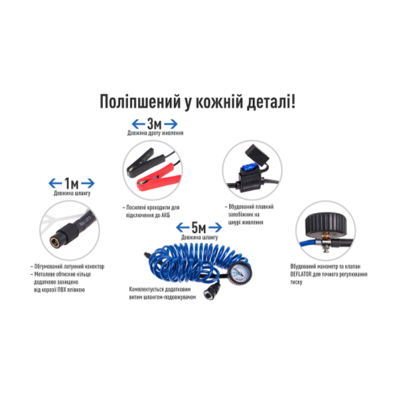 Компрессор "ViTOL" K-55 150psi/23Amp/50л/шланг 5,0м с дефлятором/клеммы Компрессор "ViTOL" K-55 150psi/23Amp/50л/шланг 5,0м с дефлятором/клеммы