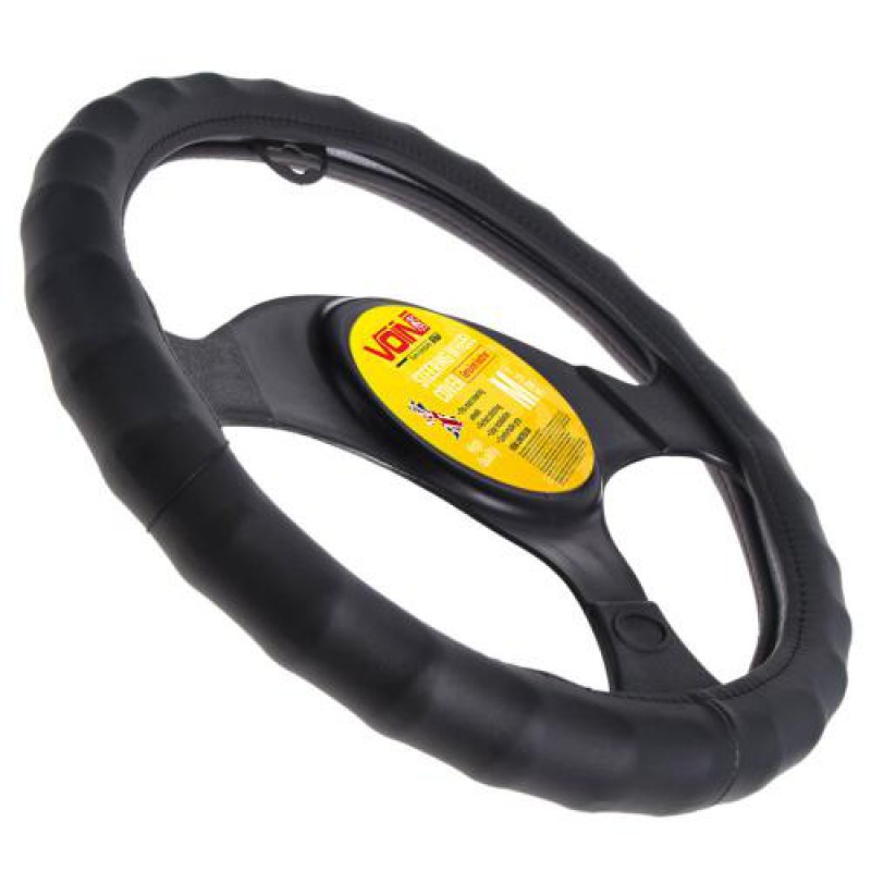 Чохол на кермо VLOD-L06 BK S чорний/БО/шкіра один шов Чохол на кермо VLOD-L06 BK S чорний/БО/шкіра один шов