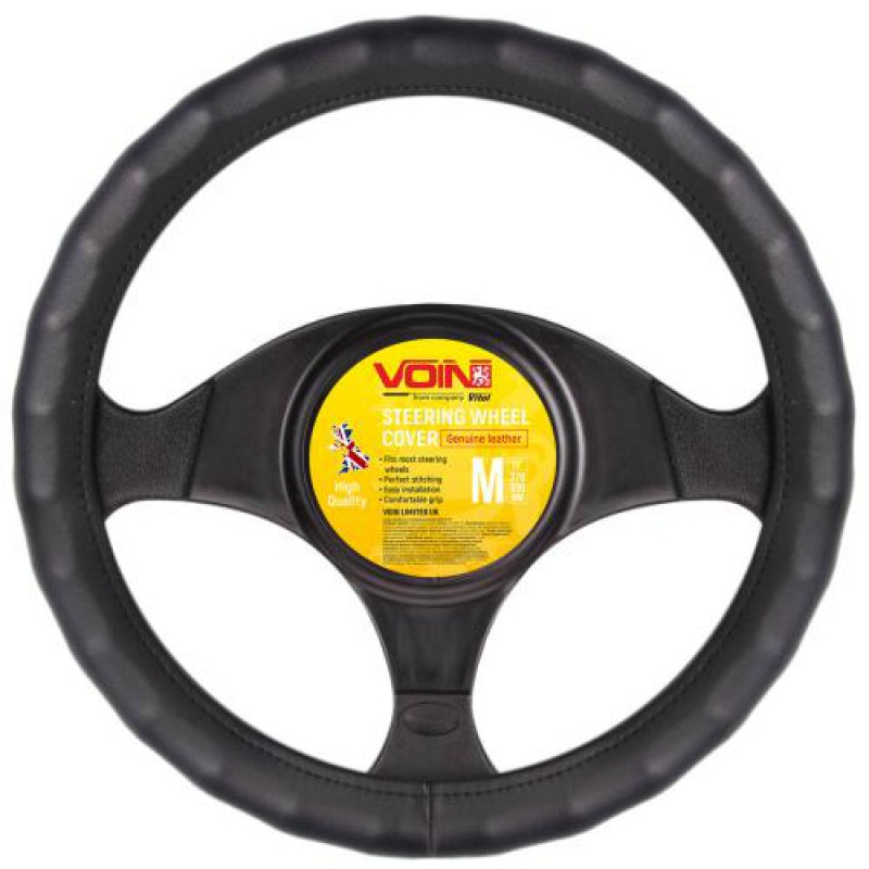 Чохол на кермо VLOD-L06 BK S чорний/БО/шкіра один шов Чохол на кермо VLOD-L06 BK S чорний/БО/шкіра один шов