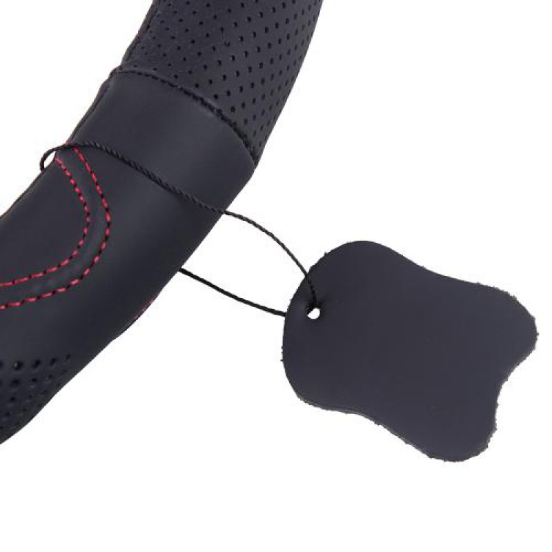 Чохол на кермо VLOD-L283 BK/RD M чорно-черв./БО/перф/шкіра Чохол на кермо VLOD-L283 BK/RD M чорно-черв./БО/перф/шкіра