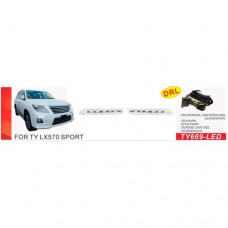 Фари дод. модель Lexus LX 570 2007-12/TY669-LED-White/DRL-12V4W/ел.проводка