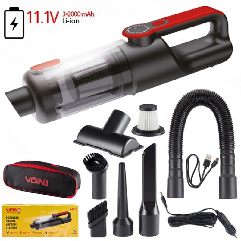 Пилосос 'VOIN' V-82CL 120W/АКБ-3x2000mAh/вологе та сухе чищення/сумка