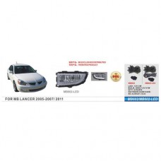 Фари дод. модель Mitsubishi Lancer 2005-07/MB-602-LED/HB4(9006)-12V51W+Led-3W/2в1/ел.проводка