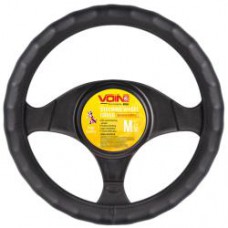 Чохол на кермо VLOD-L06 BK S чорний/БО/шкіра один шов