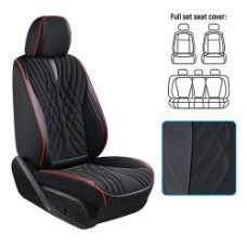 Набор чехлов V-8863 Bk/RdL полн кол-т экокожа черные