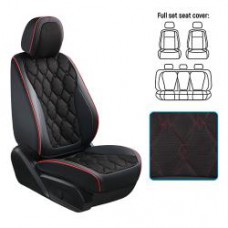 Набор чехлов V-8890 Bk/RdL полн кол-т экокожа черные