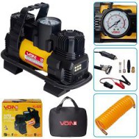 Компрессор автомобильный 'VOIN' VL-620 150psi/15A/85л/прикур./фонарь/переходник на клеммы/2 цилиндра