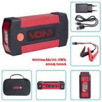 Пуско-зарядное устройство VOIN JS-500 9000mAh/33,3Wh/12V START-250A/500A/фонарь