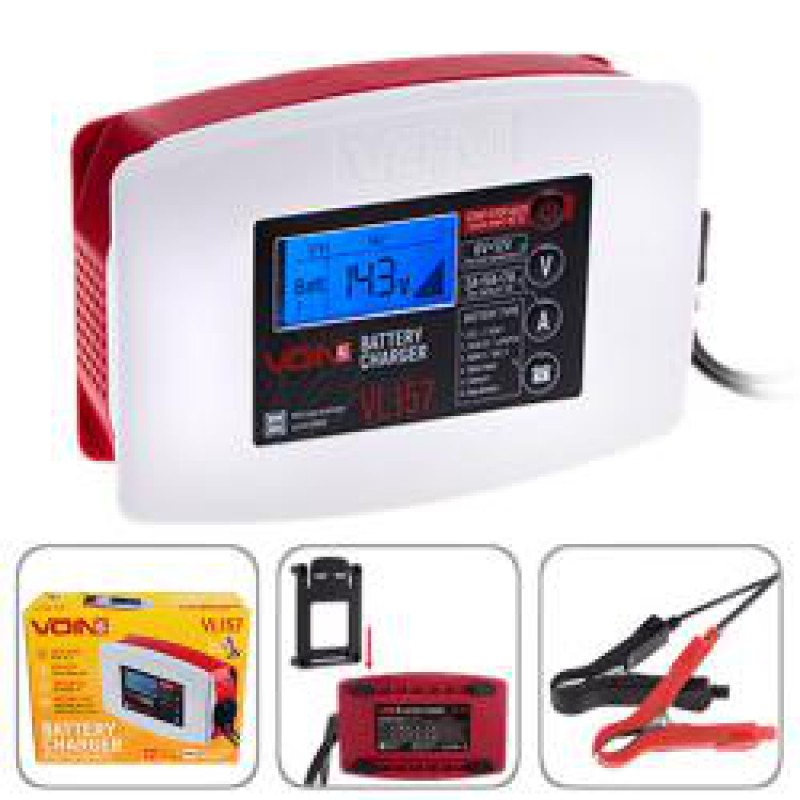 Зарядний пристрій VOIN VL-157 6-12V/3-5-7A/3-120AHR/LCD/Iмпульсний Зарядний пристрій VOIN VL-157 6-12V/3-5-7A/3-120AHR/LCD/Iмпульсний