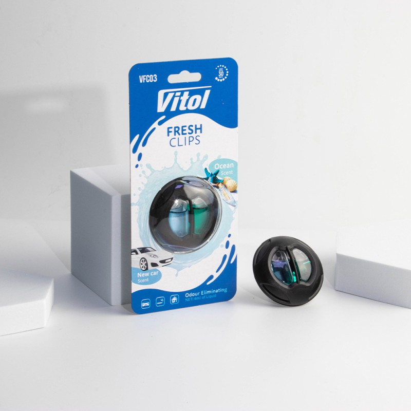 Освіжувач повітря Vitol Fresh Clips New car +Ocean