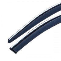 Дефлектори вікон Volkswagen Tiguan 2007-2016 з Хром молдінгом