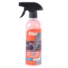 Поліроль для пластику та вінілу VITOL матова 400 мл Персик