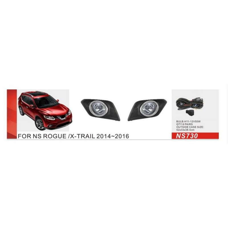 Фари дод. модель Nissan X-Trail/Rogue 2014-16/NS-730/H11-12V55W/eл.проводка