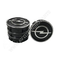 Заглушка колісного диска Opel 60x55 чорний ABS пластик (4шт.) 50009