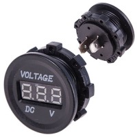 Вольтметр в планку 12-24V  GREEN (10234 4010)