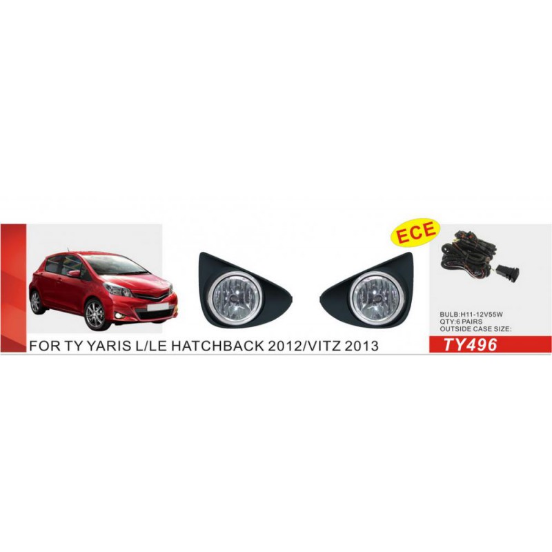 Фари дод. модель Toyota Yaris 2011-14/TY-496/H11-12V55W/ел.проводка