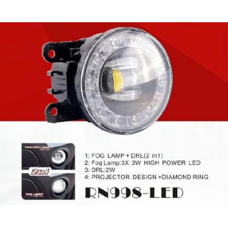 Фари дод. модель Renault/HD/NS/MB/SZ Cars/RN-998L/LED-12V9W+DRL-2W/2в1/ел.проводка