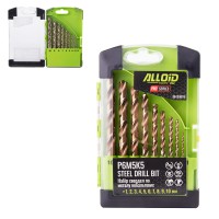 Alloid Pro. Набор сверл по металлу кобальтовых 1-10мм 10ед. Р6М5К5