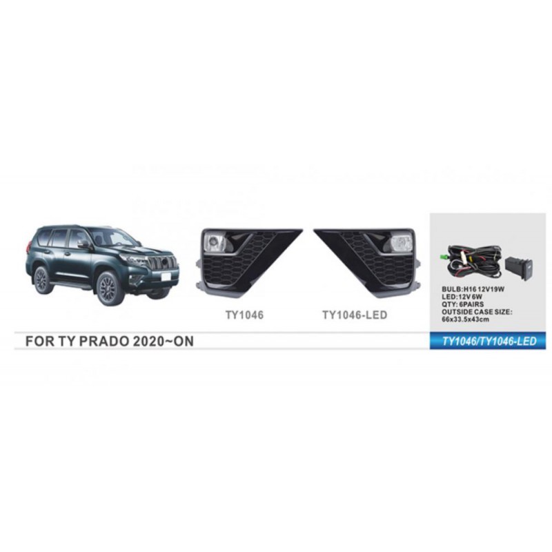 Фари дод. модель Toyota Prado FJ150 2020-/TY-1046L/LED-12V6W/eл.проводка