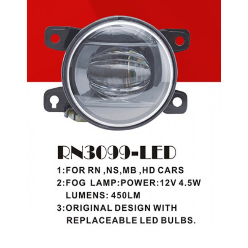Фари дод. модель Renault/HD/NS/MB/SZ Cars/RN-3099L/LED-12V4.5W450Lm/ел.проводка
