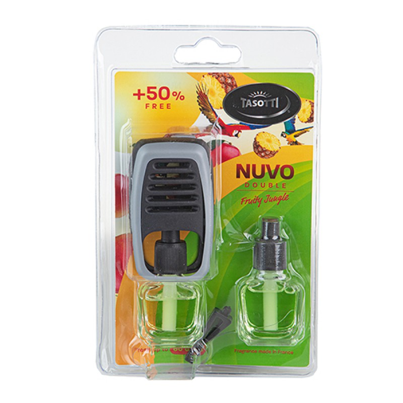 Ароматизатор на дефлектор "Nuvo" Double Blister Fruity Jungle 8ml (уп. 12 шт) с запаской (102813)