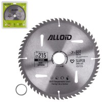 Alloid. Диск пильный по дереву с твердосплавными напайками 215х30/25,4мм, 60 зубов