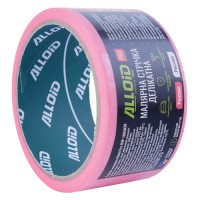 Alloid Pro. Стрічка малярська делікатна, рисова, рожева 48мм х 20м, 100мкм