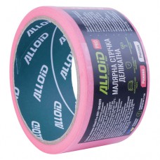 Alloid Pro. Стрічка малярська делікатна, рисова, рожева 48мм х 20м, 100мкм