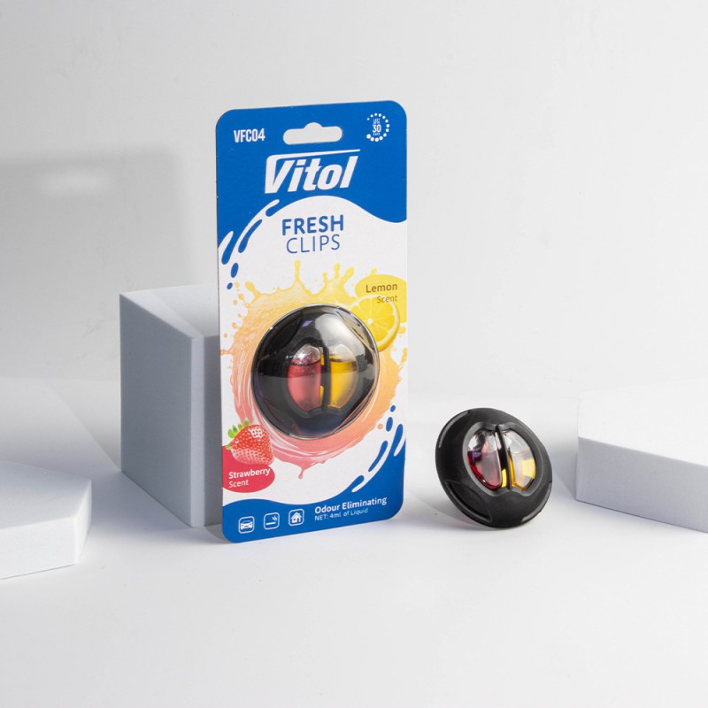 Освіжувач повітря Vitol Fresh Clips Strawberry+Lemon